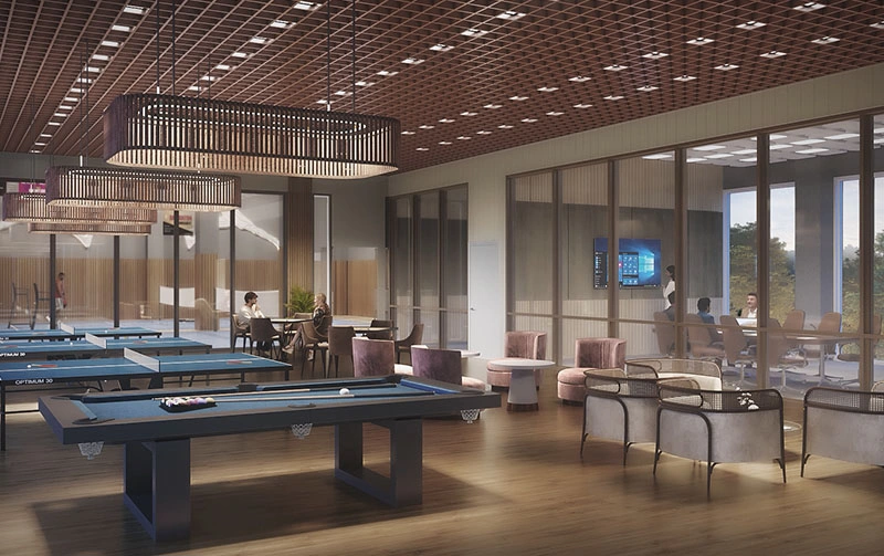 Amphitheatre in clubhouse of premium apartments Kelambakkam for entertainment and community events