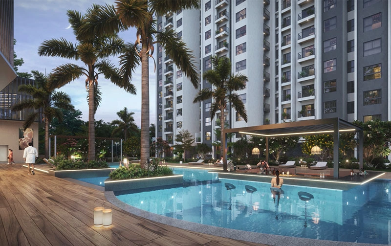 Amphitheatre in clubhouse of premium apartments Kelambakkam for entertainment and community events