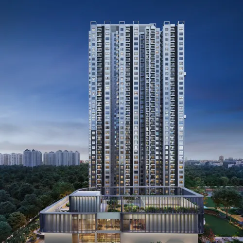 Gallery image showcasing premium apartments in Kelambakkam with modern architecture and design for flats for sale